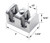 Gordon Glass® Shower Door Bottom Guide for Frameless Bypass Shower Enclosures up to 3/8" Thick Glass (Chrome)