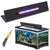 Sieral Aquarium Lids Polycarbonate Canopy with LED Light Without Center Brace Aquariums Cover Fish Tank Lid with a Hook Knife(Black,36x18in)