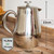 VeoHome - 1 Litre piston coffee maker - Unbreakable and keeps coffee hot for a long time thanks to its double stainless steel shell…