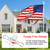 CogardenShower Heavy Duty Ground Flag Pole Kit with 3x5 US Flag - 8.5FT Tangle Free Yard Flag Pole with Anti-Tip Windproof Prong, Portable for Outside House, Yard, Outdoor, Camping - White (1 Pack)