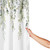 Fitvc Extra Long Shower Curtains 72 x 78 Inch, Green Fabric Shower Curtains for Bathroom, Floral Leaves Textured Waterproof Bathroom Decor with Hooks - 72 x 78 Inch