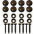 DGBRSM 8pcs Pure Brass Decorative Screws with Caps Used as Mirror Screw Mirror Fixing Screws Cover Self-Tapping Screws (15mm, Bronze)