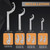 ATNHYING 12pcs Adjustable Spanner Wrench Sets with Replaceable Head, C-Shape Pin Hook Wrench Tools for Pipes Heating Cars, Castle Buffer tube Nut Coilover Wrench for Suspension System, 3/4" to 6-1/10"