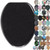 SANILO Wooden Toilet Seat with Soft Close [ELONGATED] - Decorative, Quiet & Slow Close Molded Wood Seat - With Strong Bumpers & Hinges - Adjustable Fit - Glittering Black