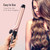 LANVIER 1.25 Inch Long Barrel Curling Iron, 1 1/4 Inch Curling Iron for Medium to Long Hair up to 450F, Worldwide Dual Voltage Curler for Traveling, Waving Style Tool - Rose Gold