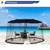 Tiimmgaal 15FT Mosquito Netting for Patio Umbrella Double Sided Patio Umbrella Canopy Netting &10X10 Ft Gazebo (Black)(Does Not Contain Gazebo Patio Umbrela) (15FT Black)