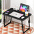 Lap Desk for Bed, Adjustable Laptop Desk with USB Charging Port, Storage Drawer & Bookshelf — Foldable Bed Desk for WFH & Students, 23.6" Desktop Fits 17" Laptop, Non-Slip, Black