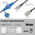 30 Feet Multi Outlet Extension Cord 12 Gauge,7 Nema 5-15R Evenly Spaced Outlets with Blue Indicators,Male Plug to Female Connector,Erboelec,ETL Listed