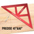 AKNgoes Precision Triangle Square 18inch, Metric & Imperial Scale Framing Square for Precise 90 and 45-Degree Measurement, Aluminum Alloy Architect Ruler for Carpenter