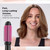 REVLON Silicone Bristle Heated Hair Styling Brush | Fast, Long Lasting Volume for Easy Styling | 1" Barrel for Full Body and Smooth Styles (Black/Pink)