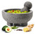 Luvan Large Mortar and Pestle Set,4 Cups Unpolished Granite Natural Stone Grinder Bowl for Molcajete Guacamole Bowl Crushing/Mexicano Guacamole,Spices Grinder,Herb Crusher,Salsa Pesto-8IN/Gray
