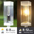 Gorrzai Solar Pathway Lights 8 Pack Solar Outdoor Lights with LED Tungsten Filament Bulb Waterproof Stainless Steel Garden Lighting for Outside Driveway Landscape Lawn Path Christmas (White)