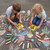 JOYIN 36PCS Washable Sidewalk Chalk Set for Kids, Glitter & Neon Non-Toxic Chalk with Mess-Free Holders & Drawing Stencils, Outdoor Play for Toddlers, Painting on Chalkboard, Blackboard and Playground