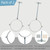 2 Sets 6 Inch Adjustable Pipe Bracket，Heavy Duty Galvanized Iron Stove Pipe Hanger Strap，Wall Support Chimney Pipe Holder，Round Split Ring Vent Conduit Carrier Kit，with All Mounting Screws