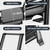GameGem 4 Step Ladder Folding Iron Step Stool Stepladders with Anti-Slip and Wide Pedal for Home and Kitchen Use Space Saving (Black)