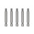 FOCMKEAS 5PCS T35 Magnetic Tamper Proof Torx Screwdriver Bits, 1/4 Inch Hex Shank 2 Inch Length S2 Steel Security Drill Torx Head Drill Screw Driver Tools(50mm Long, Star 6 Point)