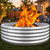 60 Inch Extra Large Fire Pit Ring for Outside, Heavy-Duty Wood Burning Fire Pit Insert for Backyard Bonfires, 12" Tall Galvanized Steel Fire Bowl for Patio, Camping & Outdoor Fireplace