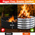 60 Inch Extra Large Fire Pit Ring for Outside, Heavy-Duty Wood Burning Fire Pit Insert for Backyard Bonfires, 12" Tall Galvanized Steel Fire Bowl for Patio, Camping & Outdoor Fireplace