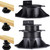12Pack Adjustable Support Pedestal Foundation Base for Floating Deck Platform Floor - Height Adjustment Raising From 2-3/8" to 5-1/2", Black