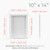 HVAC OV 10 x 14 Inch Metal Access Panel for Drywall - White Rectangular Plumbing Access Panel - Indoor Wall Access Door for HVAC, Electrical, Wall Covering - Drywall Access Panel - Wall Hole Cover