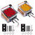 2Pcs Double Face Square LED Fender Pedestal Turn Signal Lights Amber/Red 39 LED w/Chrome Visor Square Truck Trailer Fender Stop Tail Turn Signal Lights w/Side Reflex Marker Driver and Passenger Side