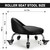 FLOLXNB Low Height Rolling Stool,Low Stool Chair with Back,Low Roller Seat Stool Chair,Rolling Stool for Home Office Garage Shop,M