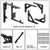 WEKIS 2 Sets Anti Sag Gate Kit Heavy Duty No Sag Kit Gate Corner Brace Bracket for Wooden Fence Gate with Self-Locking Gate Latch