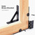 WEKIS 2 Sets Anti Sag Gate Kit Heavy Duty No Sag Kit Gate Corner Brace Bracket for Wooden Fence Gate with Self-Locking Gate Latch