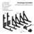WEKIS 2 Sets Anti Sag Gate Kit Heavy Duty No Sag Kit Gate Corner Brace Bracket for Wooden Fence Gate with Self-Locking Gate Latch