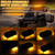 OPL5 Rechargeable Emergency Roof Top Strobe Light Wireless Battery, 17 Flashing Modes,High Low Brightness, Hazard Traffic Advisor Lights w/Magnetic Base, Remote Control for Construction Vehicles