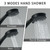 LIWEIKE 3 Handle Tub Shower Faucet, Matte Black Three Handles and Tub Spout Faucet Set Black Shower Faucet 3 Knob Brass Rough-in Valve