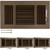 Wesiti 4 Pcs 12 x 6 Inch Vent Covers for Home Ceiling HVAC Sidewall Air Register 3 Way Vents Wall Register Solid Steel Manual Adjuster for Home Bathroom Toilet Office (Brown)