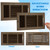 Wesiti 4 Pcs 12 x 6 Inch Vent Covers for Home Ceiling HVAC Sidewall Air Register 3 Way Vents Wall Register Solid Steel Manual Adjuster for Home Bathroom Toilet Office (Brown)