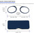 REAVEE Ultra Thin Armless Reading Glasses for Men Women, No Temple Pinch Nose Clip on Readers Small Pocket with Mini Portable Case, Blue +3.5