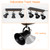 SEEBLEN 3-Light Plug-in Track Lighting, Adjustable Ceiling Spotlight,Industrial Black Kitchen Track Lighting Fixtures Ceiling for Living Room, Dining Room, Hallway,Bathroom.