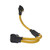 ZOVAYA 50Amp NEMA 14-50 Y Splitter Adapter Cord.4 Prong Male Plug 14-50P to 2 Outlet 14-50R Female Receptacle.3FT,Yellow