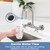 Airuida Wall Mount Kitchen Faucet with Sprayer Wall Mounted Kitchen Sink Faucet Double Cross Handles 360 Degree Swivel Spout Restaurant Mixer Tap Commercial 8 Inch Center-Brushed Nickel