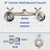 Airuida Wall Mount Kitchen Faucet with Sprayer Wall Mounted Kitchen Sink Faucet Double Cross Handles 360 Degree Swivel Spout Restaurant Mixer Tap Commercial 8 Inch Center-Brushed Nickel