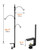 iBorn Bird Feeder Hook for Deck Railing Outside Hanging for Hummingbird Feeders Deck Hanger,3 Hooks 360 Degree Swivel,Attracting Birds Shepard Hook for Bird Feeders (Feeders are Not Included)