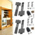 JAXYOOM 12 Inch Pocket Door Slides Hardware for Cabinets 2Set - Cabinet Slide Door Hinge,Sliding Pocket Door Rail Cabinet with Retractable Rebounder,Pivot Kit for Kitchen Furniture & Recessed Doors