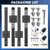 JAXYOOM 12 Inch Pocket Door Slides Hardware for Cabinets 2Set - Cabinet Slide Door Hinge,Sliding Pocket Door Rail Cabinet with Retractable Rebounder,Pivot Kit for Kitchen Furniture & Recessed Doors