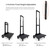 Foldable Backpack Cart with Elastic Straps, Lightweight Aluminum Trolley