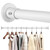 Closet Rods For Hanging Clothes, 17-52 Inch Adjustable Closet Rod, Stainless Steel Heavy Duty Closet Hanging Rod-White