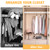 Closet Rods For Hanging Clothes, 17-52 Inch Adjustable Closet Rod, Stainless Steel Heavy Duty Closet Hanging Rod-White