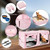 Suertree Extra Large Cat Carrier for 2 Cats with Travel Litter Box, 2-in-1 Foldable Soft Pet Car Travel Carrier with Zipper Locks for Multiple Cats Small Dogs Up to 45 Lbs, Pink