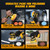 Niusken Cordless Car Buffer Polisher kit [2x 2000mAh 21V Batteries & 18 PCS Attachments] 6-Speed Orbital Design, LED Display, Lightweight Detailing Tool for Waxing, Polishing & Scratch Removal-Yellow