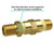 Celestial Fire Glass LP Propane Gas Air Mixer Valve, 1/2", Solid Brass, 150K BTU