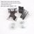 Luxinika Mini Fixed Caster Wheels 1 Inch Low Profile Small Casters Set of 4, Steel Top Plate Silent TPE Rubber Rigid Caster Wheels for Furniture Rolling Cabinet Sliding Door Trundle Bed Drawers