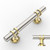 Amerdeco 10 Pack Brushed Satin Nickel and Gold Cabinet Pulls 3 Inch(76MM) Hole Centers Kitchen Cabinet Handles Cabinets Hardware Drawer Pulls ZH0058
