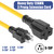 1 FT 12 Gauge Heavy Duty Extension Cord, VSEER 12AWG 15Amp 5-15P Household AC Plug Adapter [4-in-1] to 20Amp 5-15R, 5-20R, 6-15R, 6-20R, T Blade Outlet Power Cord.